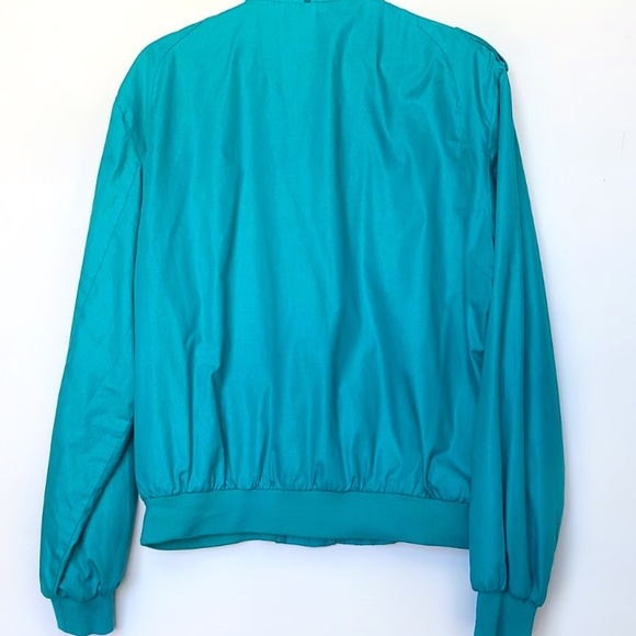 Vntg Peter England Teal track jacket size L - Picture 2 of 3